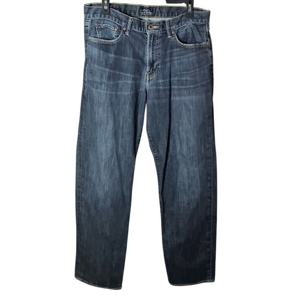 Lucky Brand 363 New Vintage Straight Medium Wash Non Ripped Jean 34/32 #762
